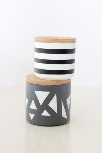 Simple Geometric Treat Jars - Delia Creates