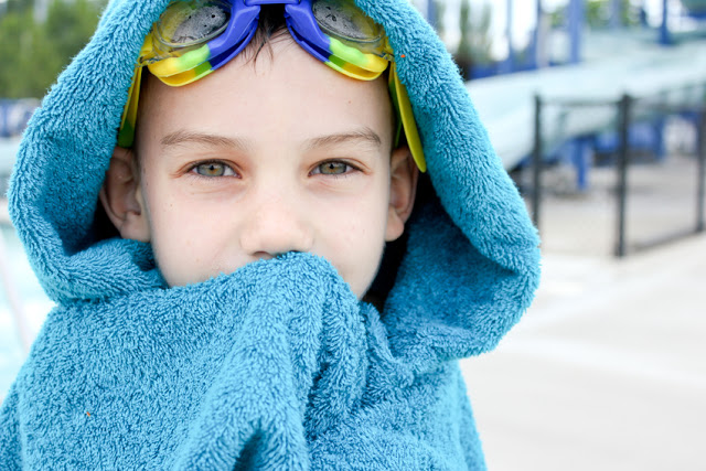 Childrens hooded towelling ponchos cheap