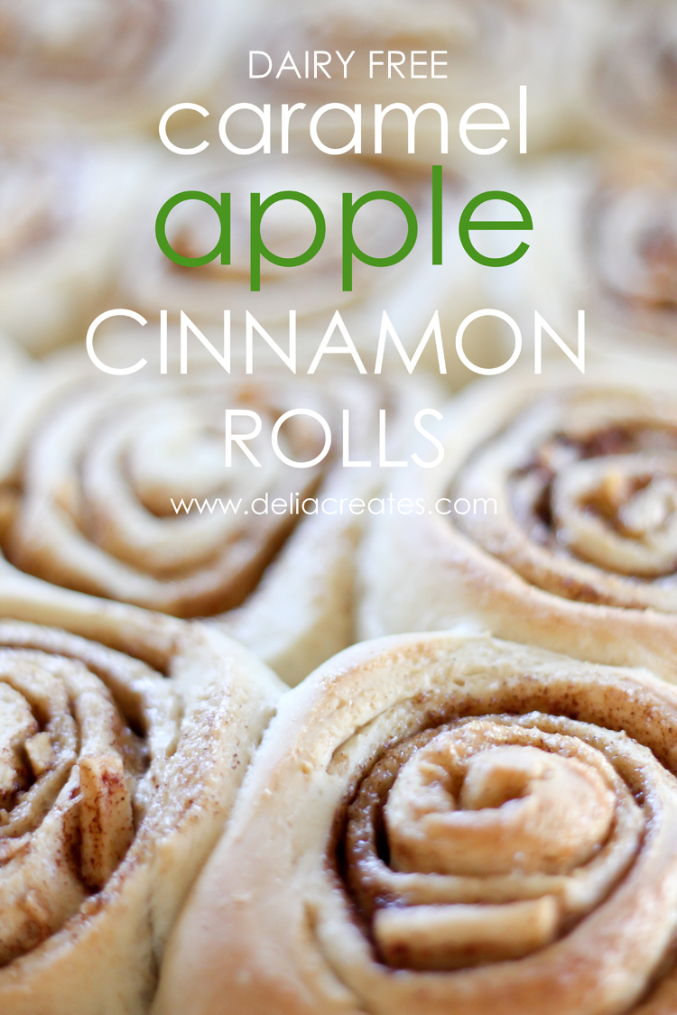 Caramel Apple Cinnamon Rolls (Dairy Free)