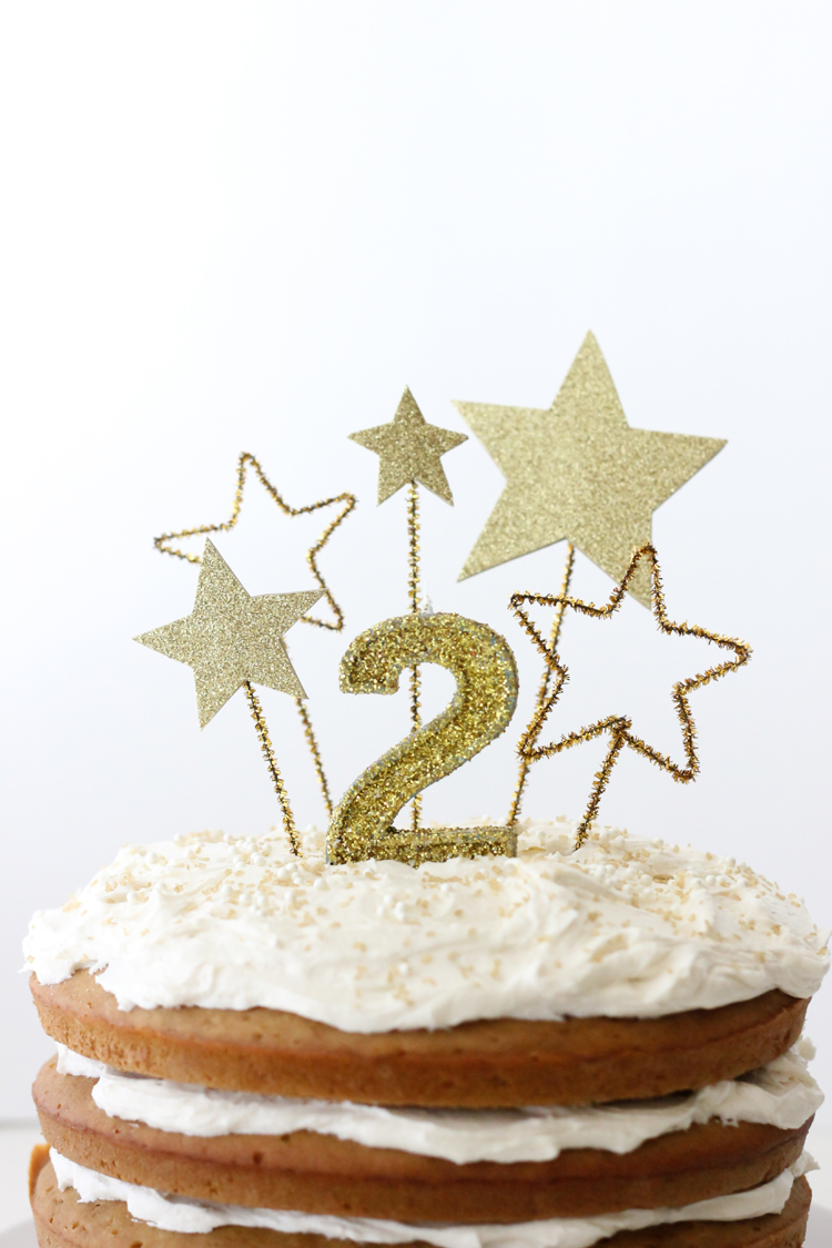 Gold Star Cake Toppers (& Allergy Free Frosting)