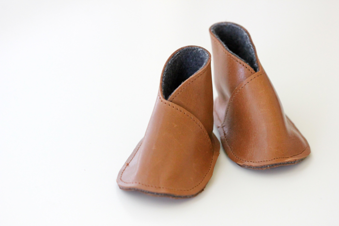 DIY Leather Baby Boy Boots - Free Pattern + Tutorial - Delia Creates (5)