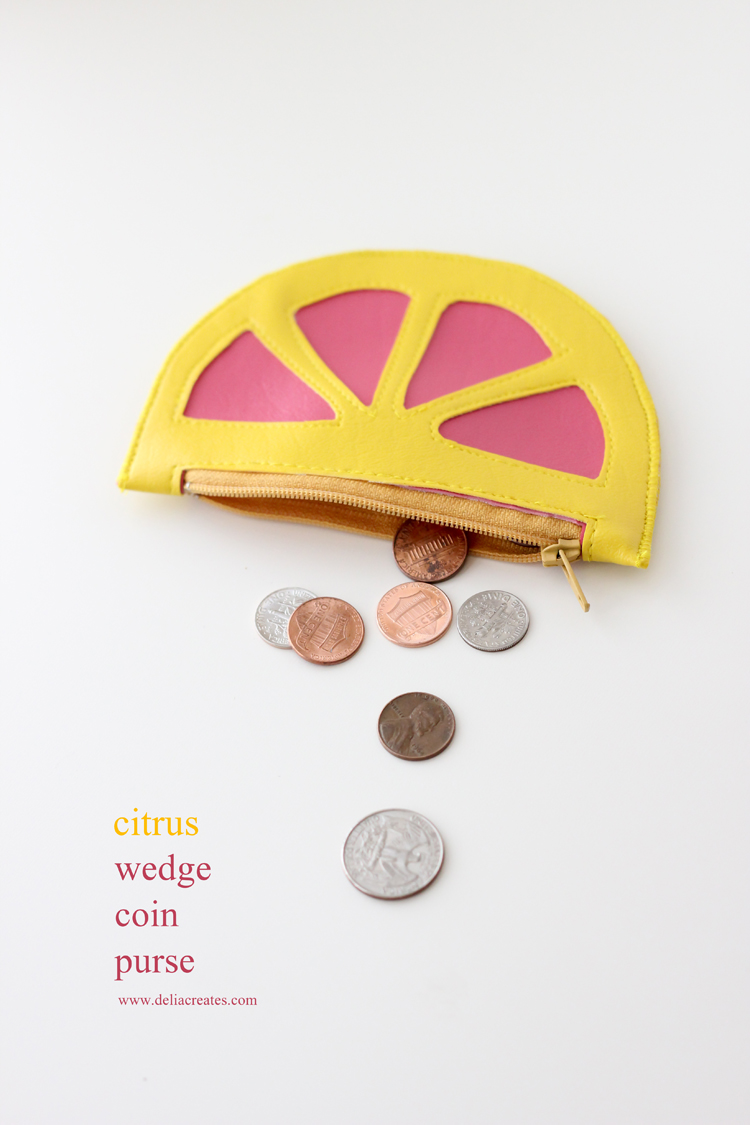 Citrus Wedge Coin Purse TUTORIAL - Delia Creates