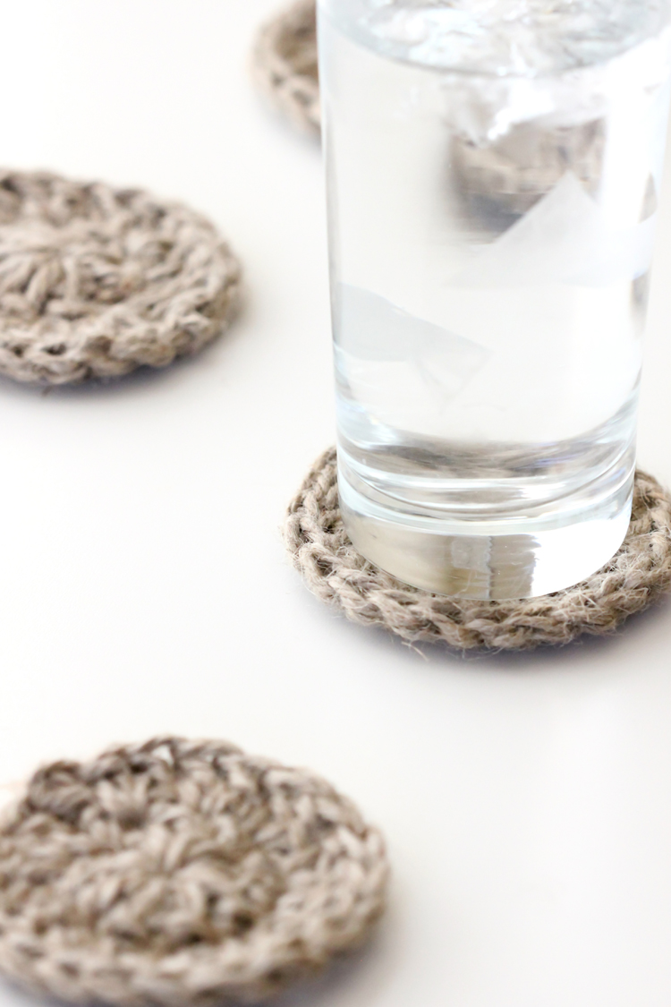 Crocheted Jute Coasters - Delia Creates