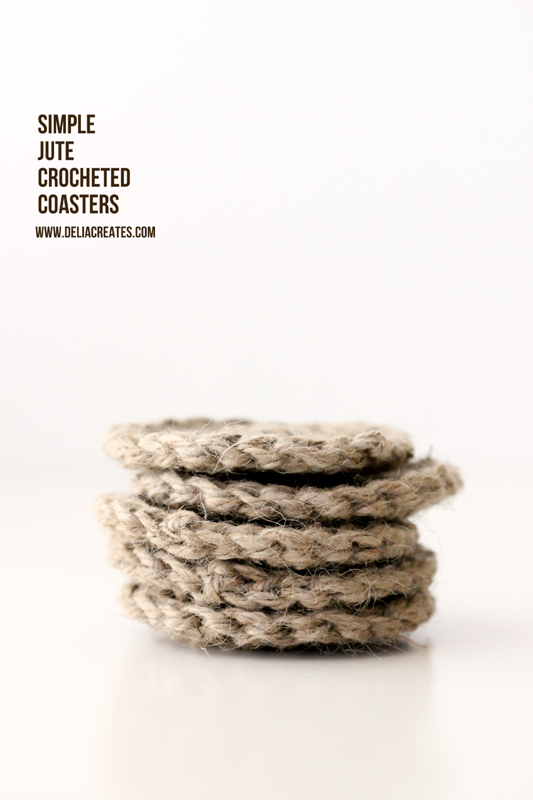 Crocheted Jute Coasters - Delia Creates 