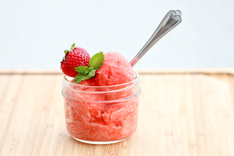 Strawberry Lemonade Sorbet - Delia Creates