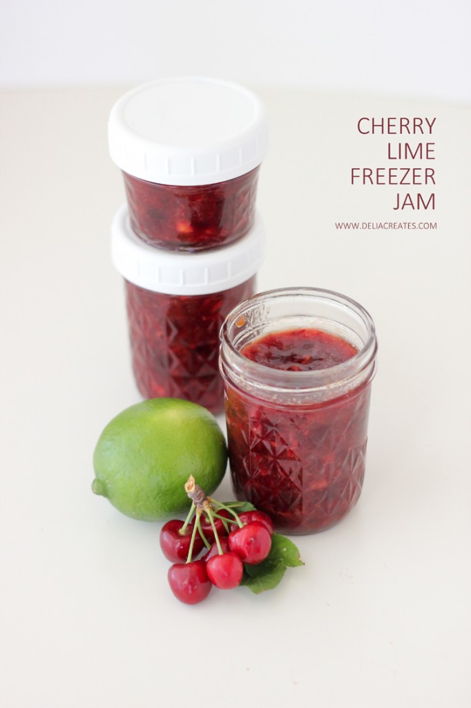 Easy Cherry Lime Freezer Jam