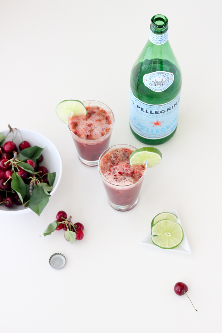 Cherry Lime Mocktail Fauxjitos - Delia Creates