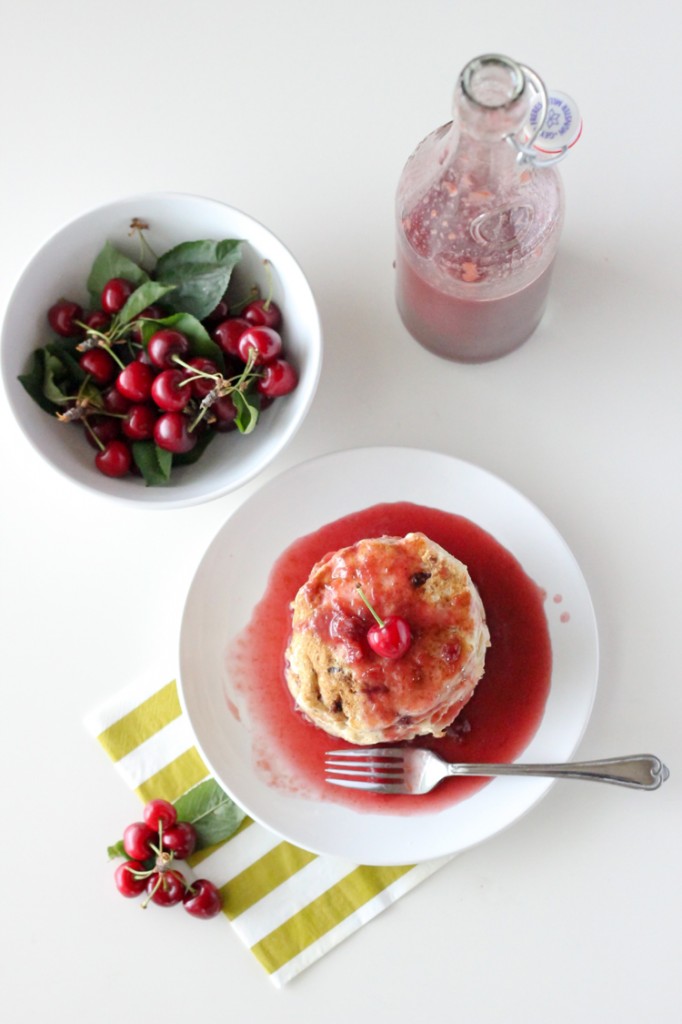 Cherry Pancake Syrup + Vegan Cherry Banana Pancakes