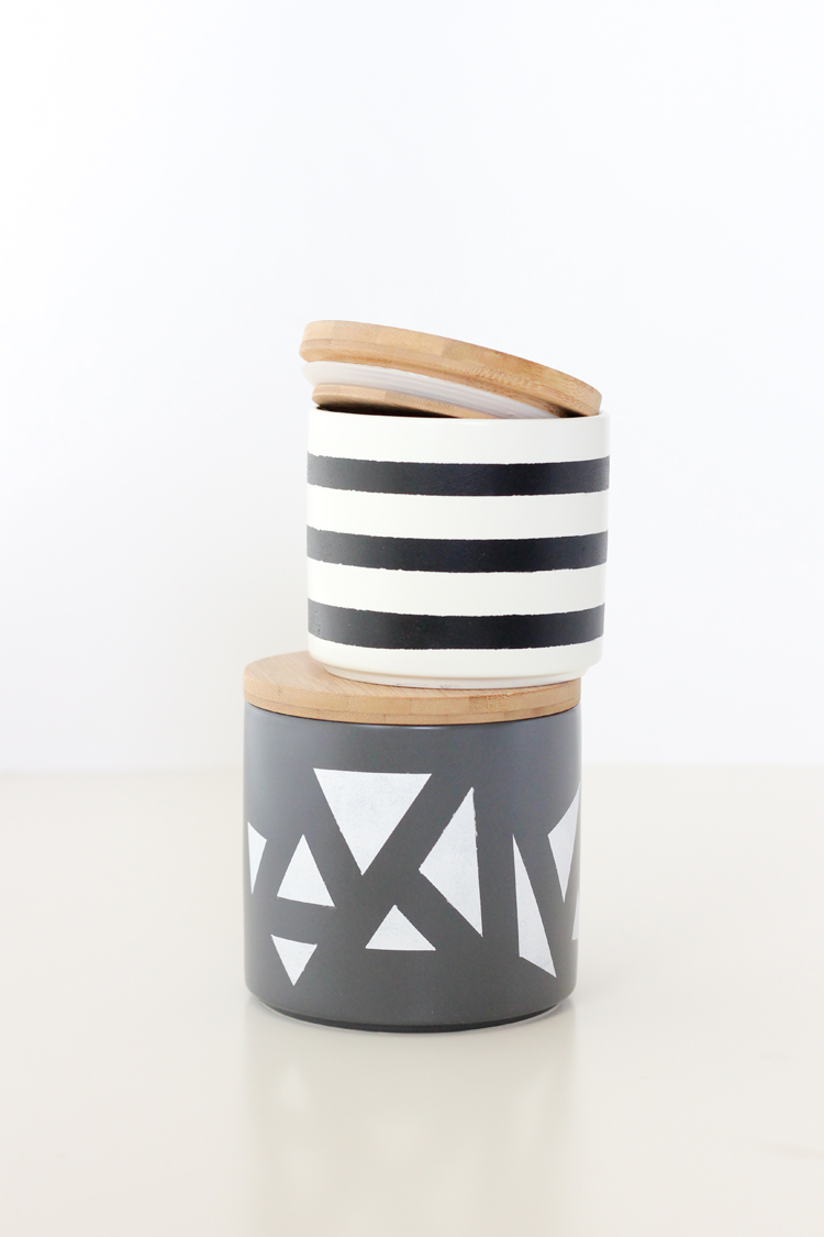 Simple Geometric Treat Jars - Delia Creates