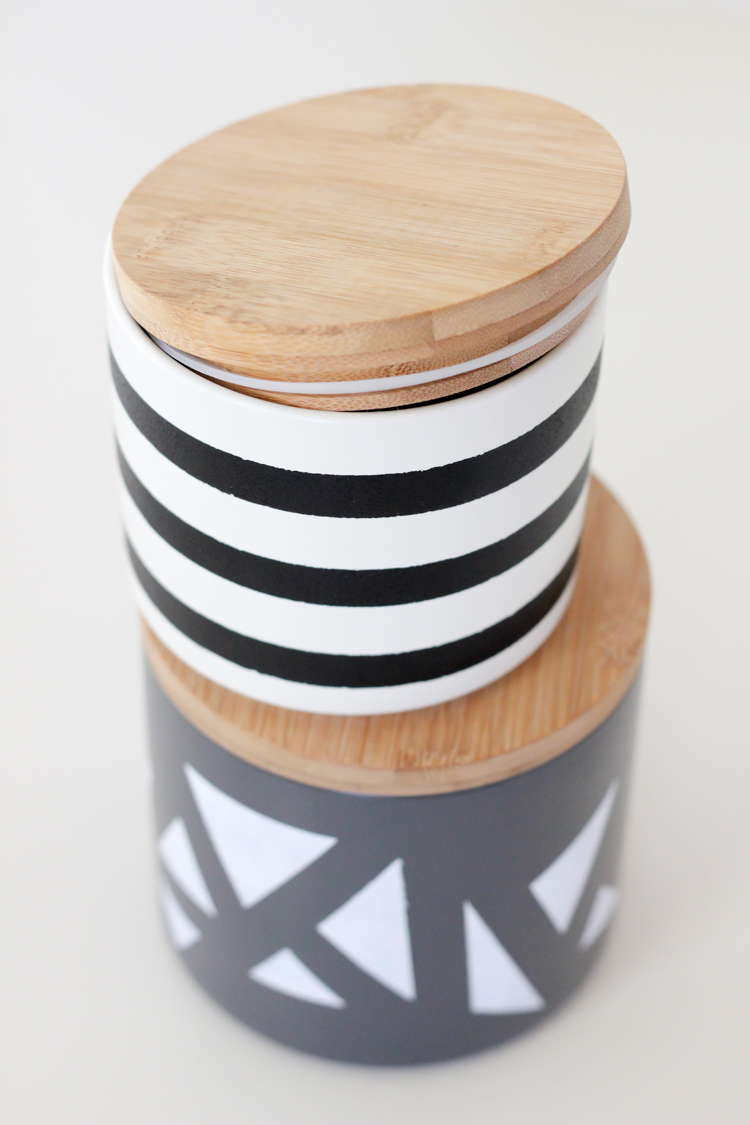 Simple Geometric Treat Jars - Delia Creates
