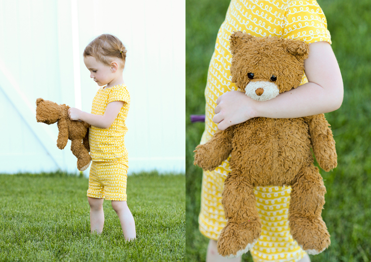 Knit Pajamas made from The Gleeful Collection by Sew Caroline - Delia Creates