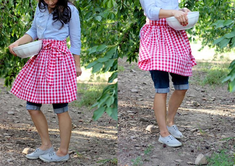 Simple Gathered Half Apron TUTORIAL - Delia Creates