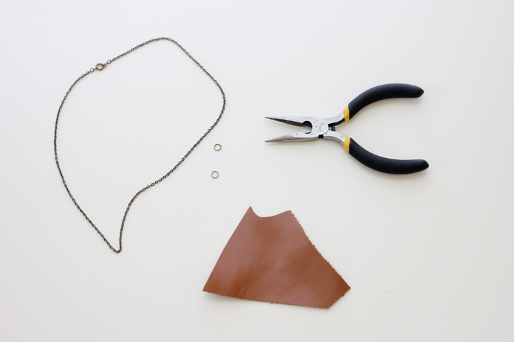 DIY Simple Leather Necklace - Delia Creates
