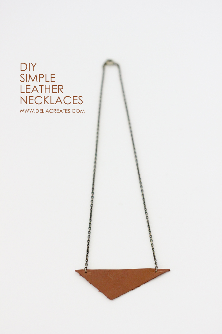 DIY Simple Leather Necklace - Delia Creates