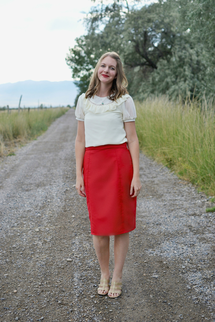 Pleated Pencil Skirt Pattern Re-Mix with A Lemon Squeezy Home