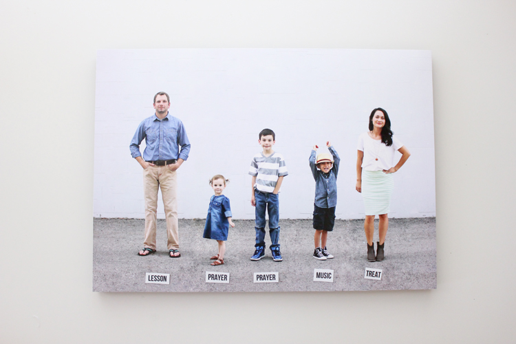 Photo Family Home Evening Board - Delia Creates