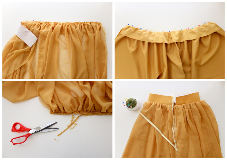 Chiffon Gathered Skirt Pattern Re-Mix - Delia Creates