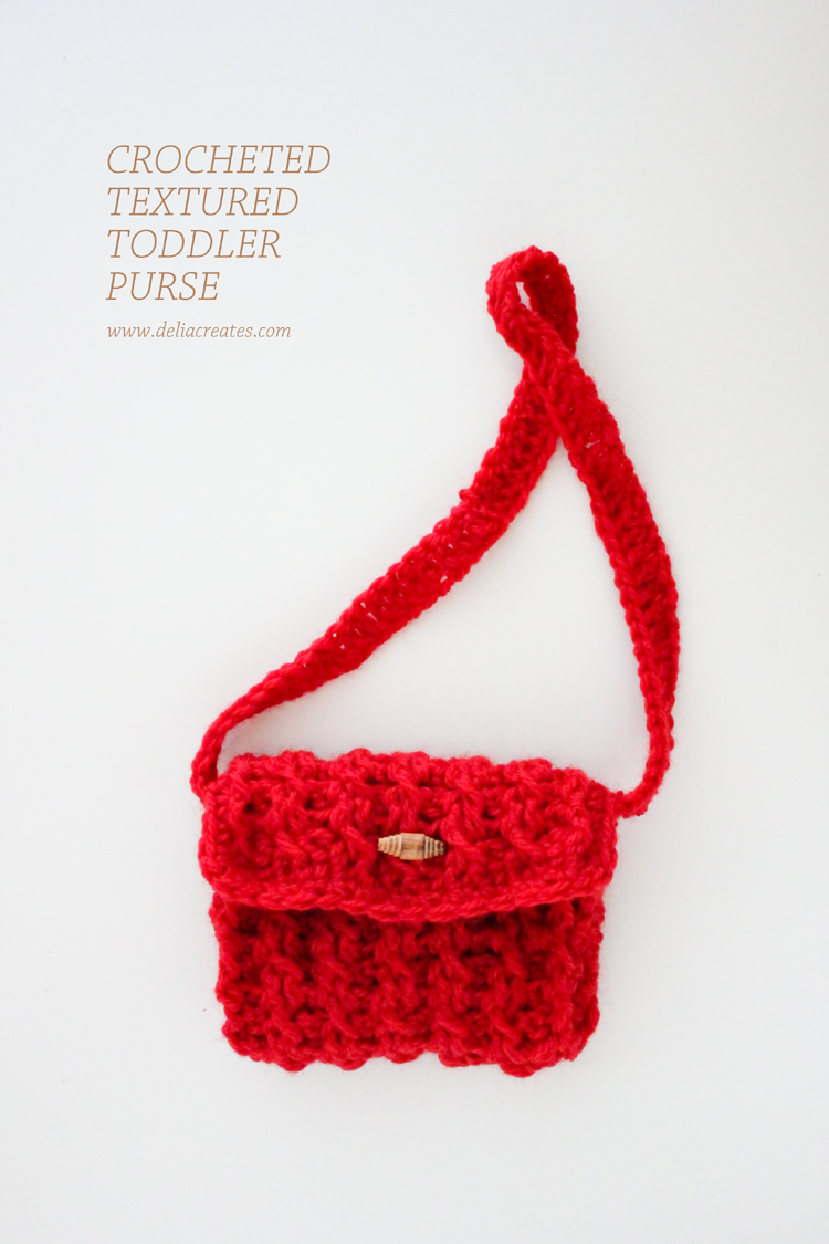 Crocheted Textured Toddler Purse – FREE Pattern