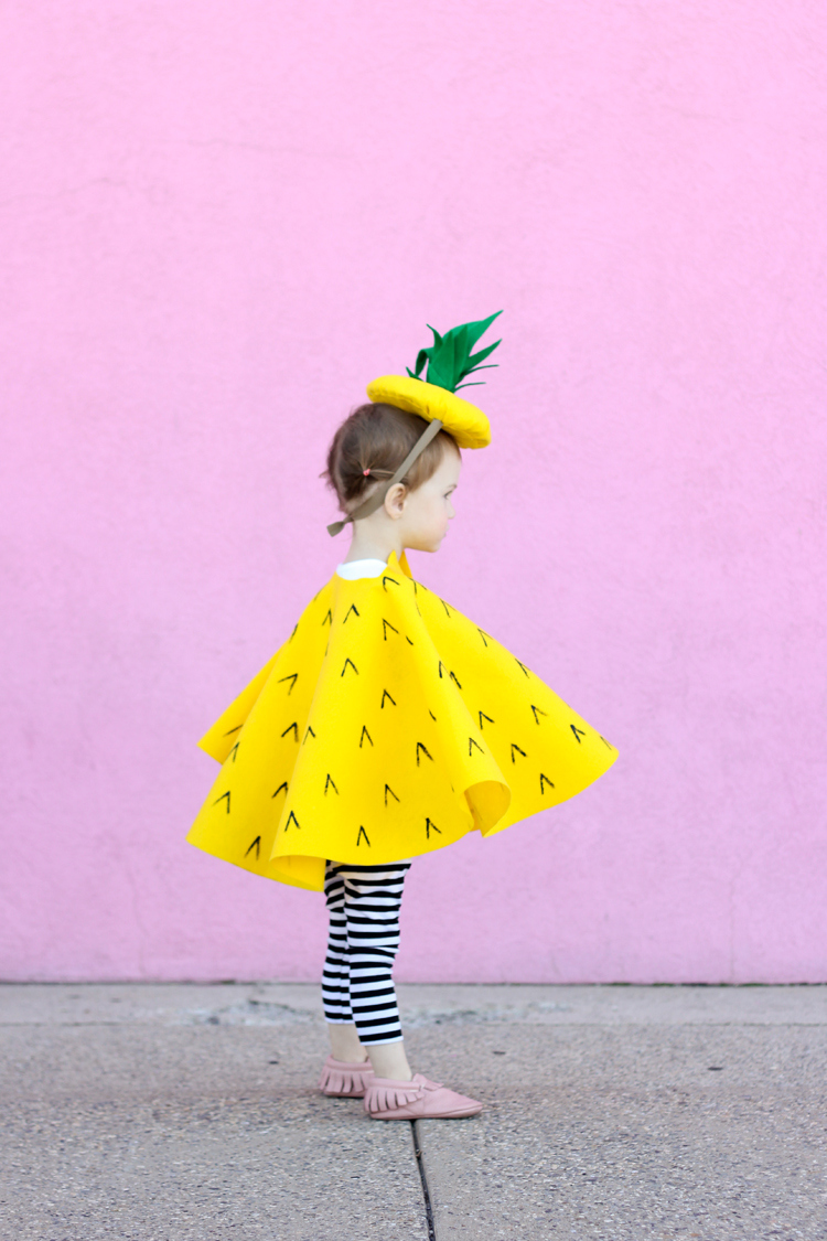 Easy No-Sew Pineapple Costume - Delia Creates
