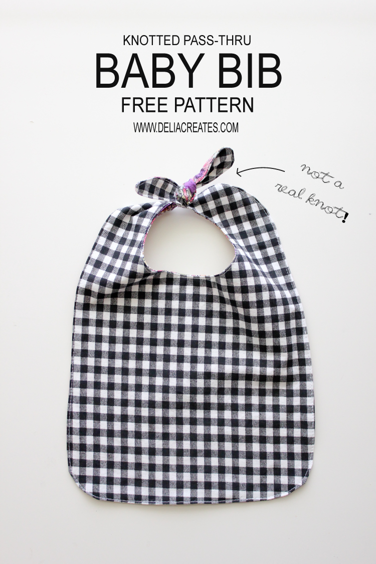 Knotted Pass Through Baby Bibs FREE PATTERN - Delia Creates
