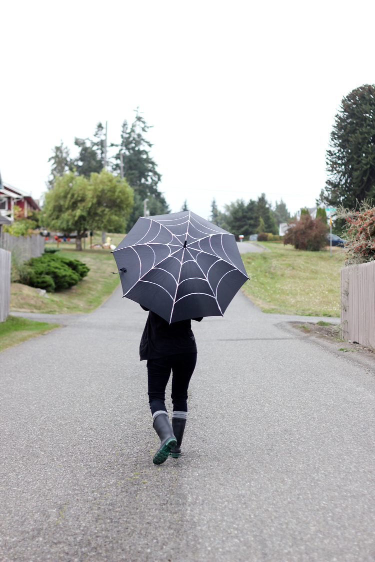 DIY Spiderweb Umbrella (Delia Creates)