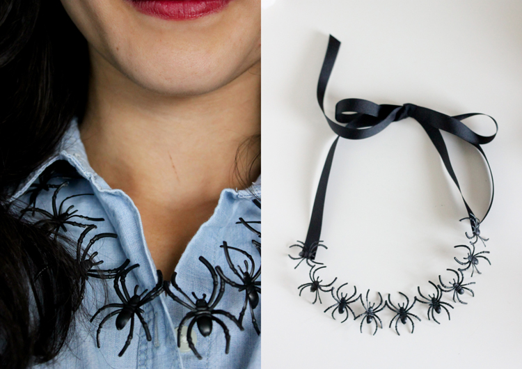 Halloween Spider Necklace // Delia Creates