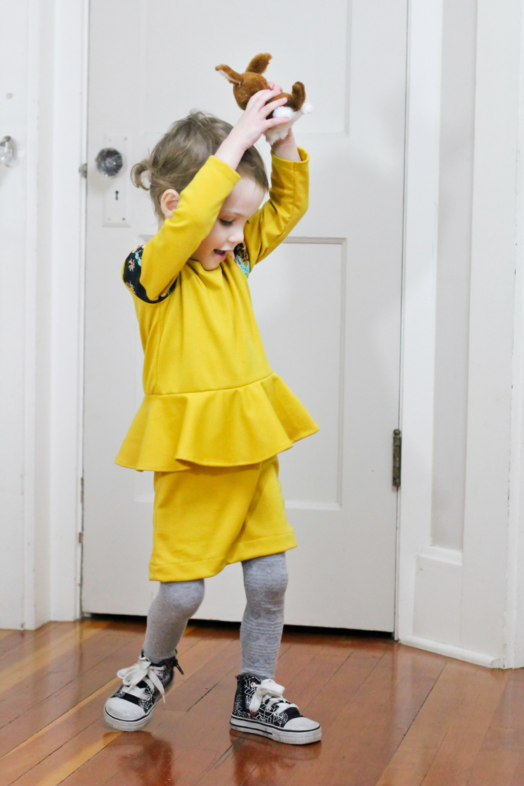 Yellow Peplum Dress // Delia Creates
