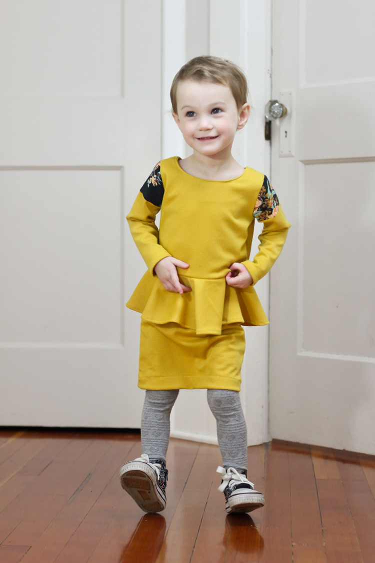 Yellow Peplum Dress // Delia Creates