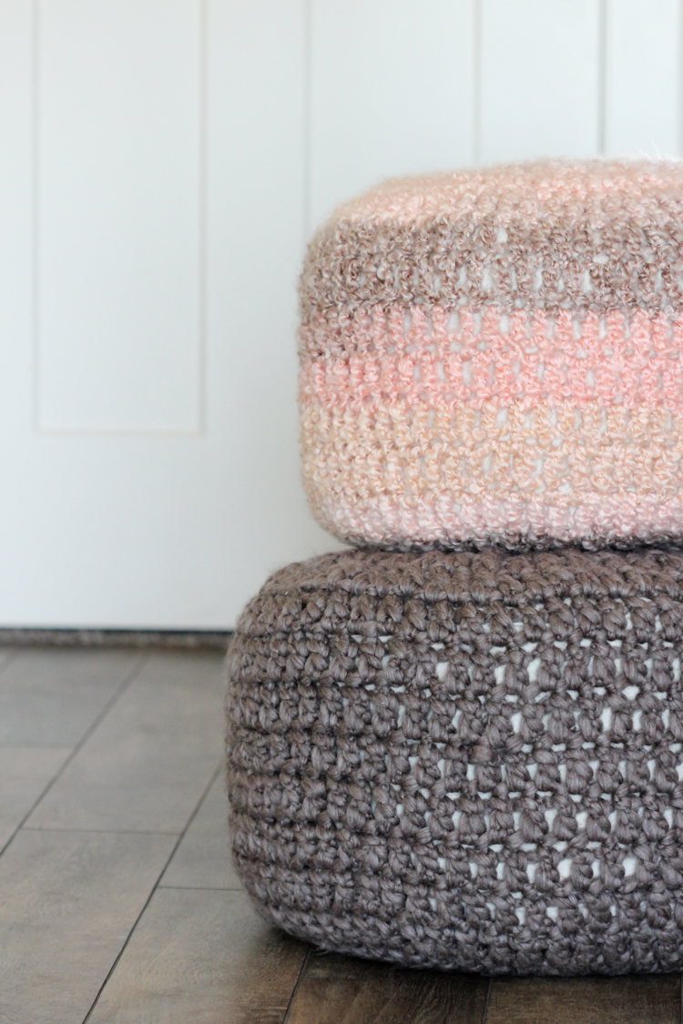 Crocheted Floor Cushions - Free pattern & Tutorial // Delia Creates