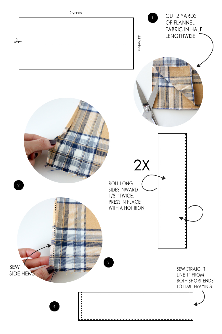 Cozy DIY Flannel Scarves // Delia Creates