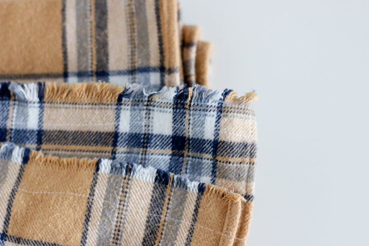 Cozy DIY Flannel Scarves // Delia Creates
