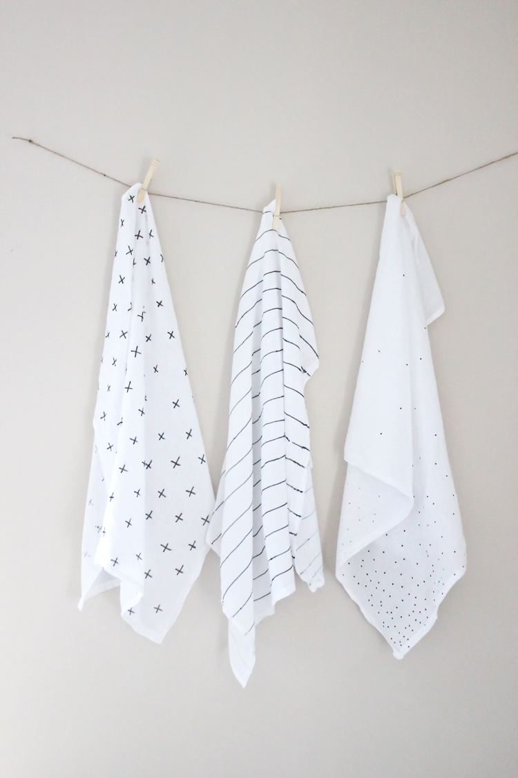 DIY Flour Sack Towels - Twine & Braids