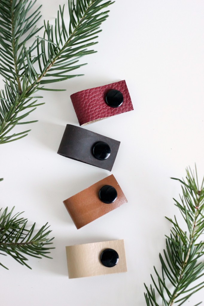 DIY Leather Cord Organizers