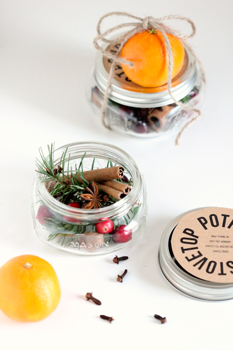 Holiday Stovetop Potpourri Mason Jar Recipes (Free Printable Gift Tag) ~  Homestead and Chill