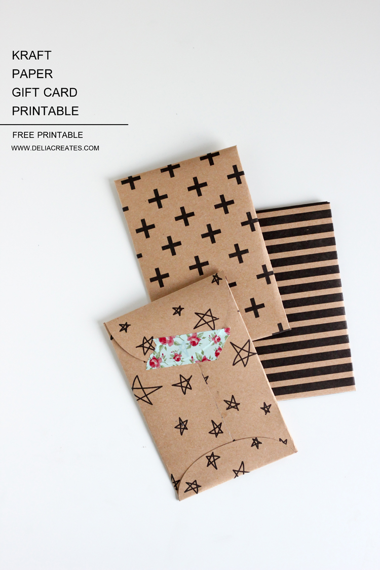 Kraft Paper Gift Card Envelope Free Printable printable-kraft-business-card-templates-for-square-classic-etsy