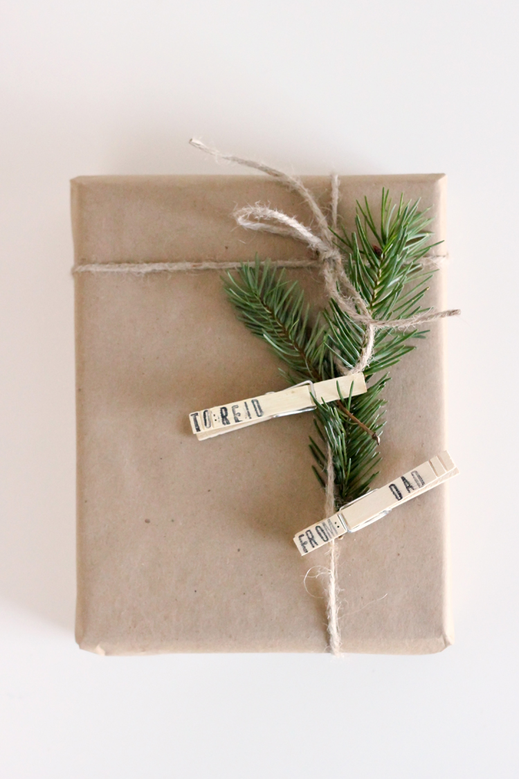 Clothespin Gift Tags // Delia Creates