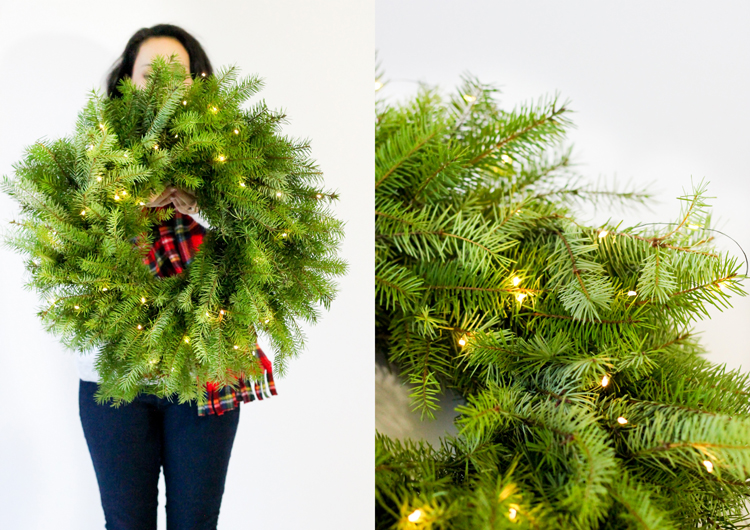 Basic Fresh Christmas Wreath Tutorial // Delia Creates