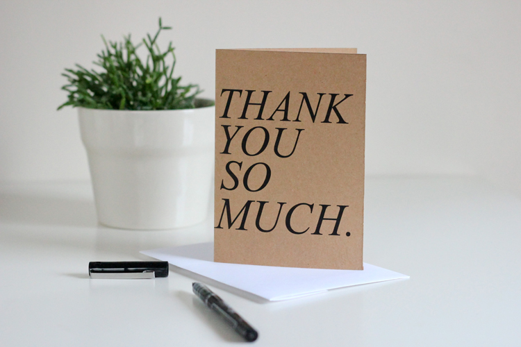 Free Thank You Card Printables // Delia Creates