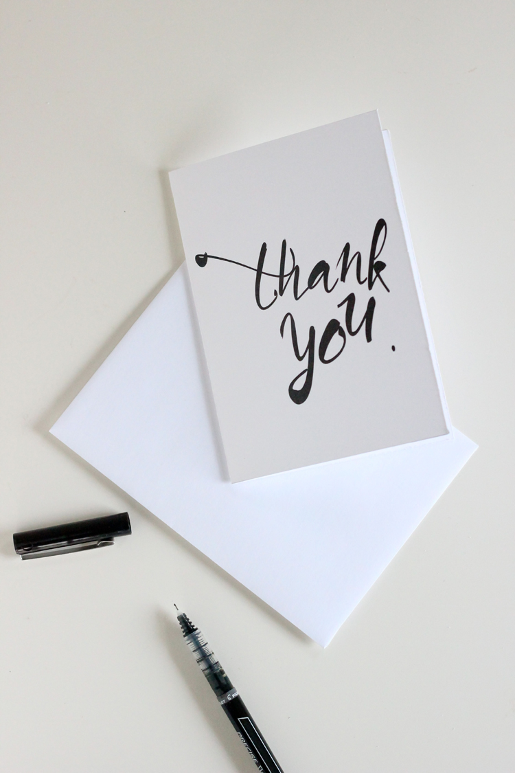 Free Thank You Card Printables // Delia Creates