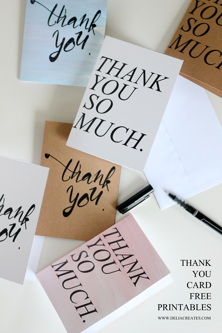 free thank you card printable