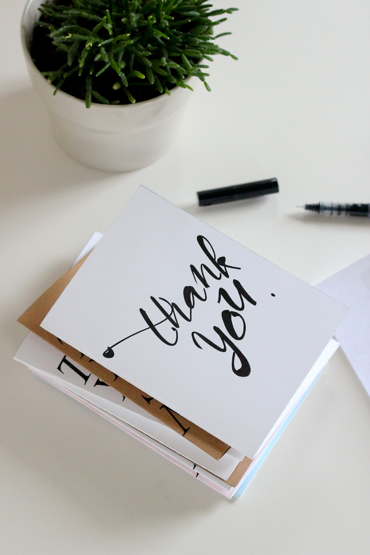 Free Thank You Card Printables // Delia Creates