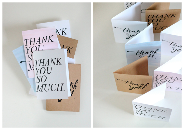 Free Thank You Card Printables // Delia Creates