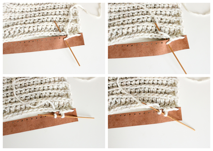 Crochet Leather Snap Scarf - Free Pattern and Tutorial! // Delia Creates