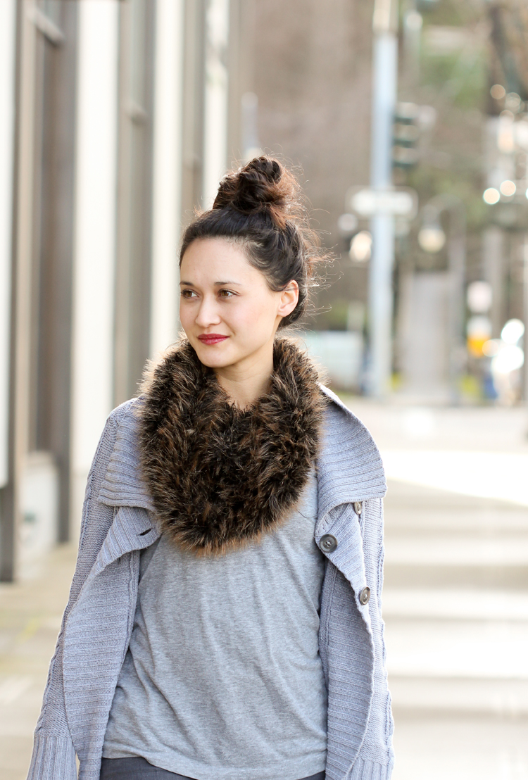 Luxe Faux Fur Cowl (Knit) - All About Ami