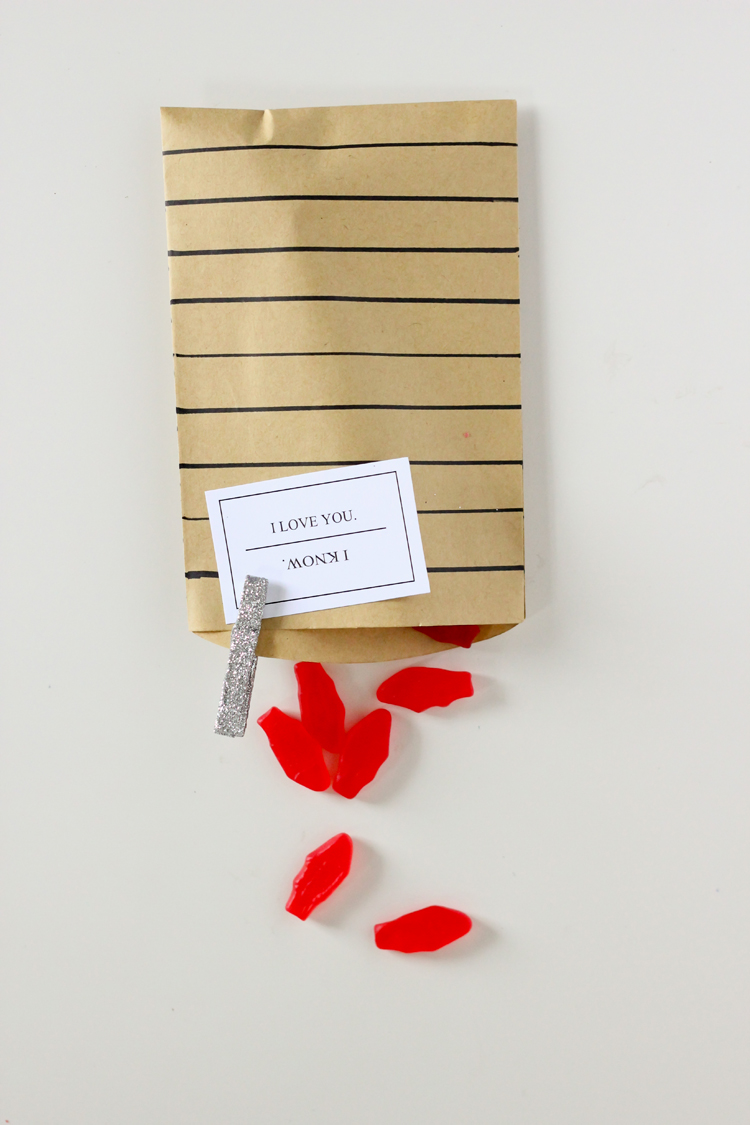 Pop Culture Valentine Treat Bags // Delia Creates