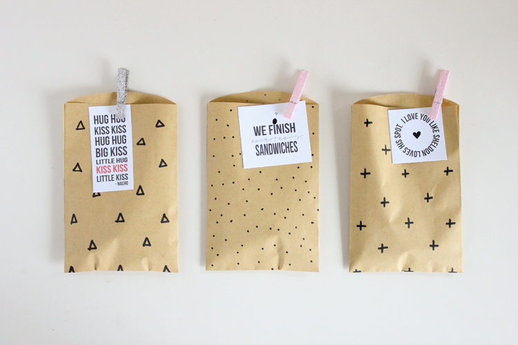 Pop Culture Valentine Treat Bags // Delia Creates