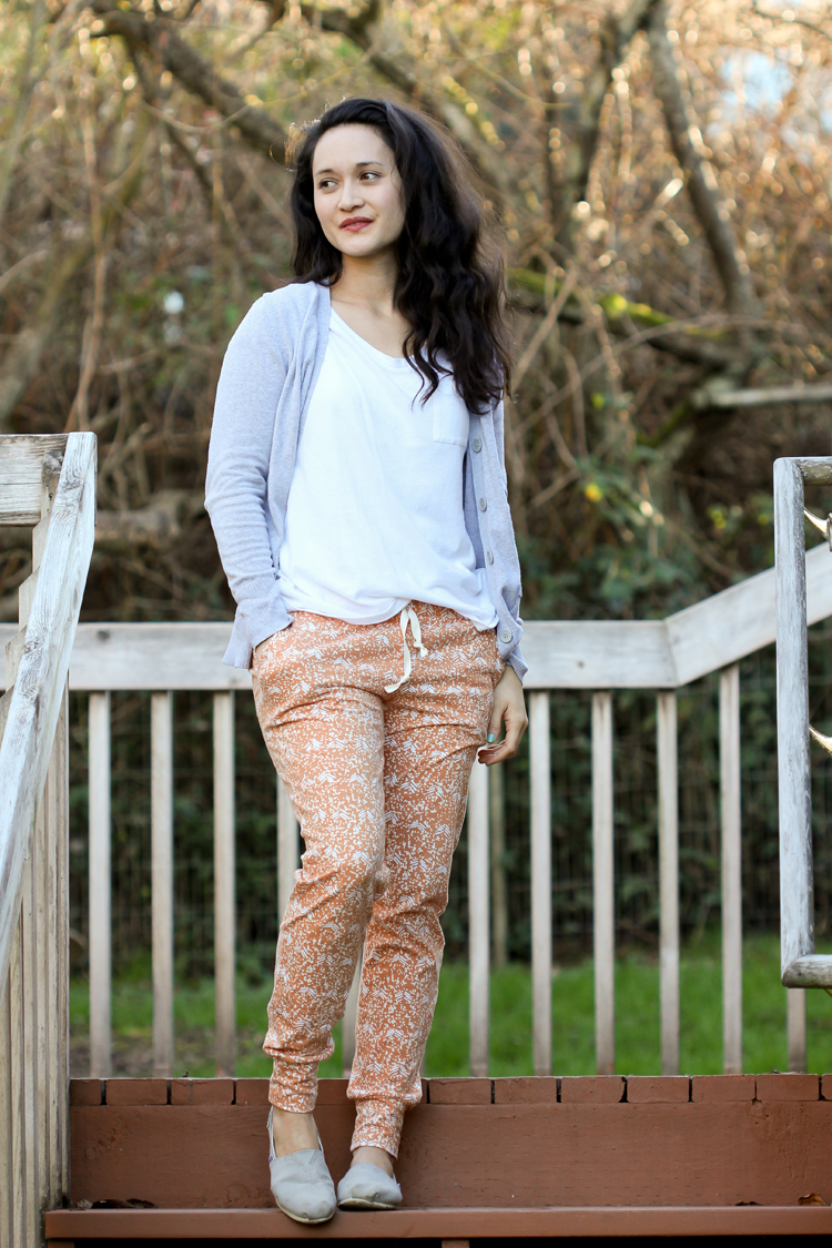 Wanderer fabric by April Rhodes + Hudson Pants by True Bias