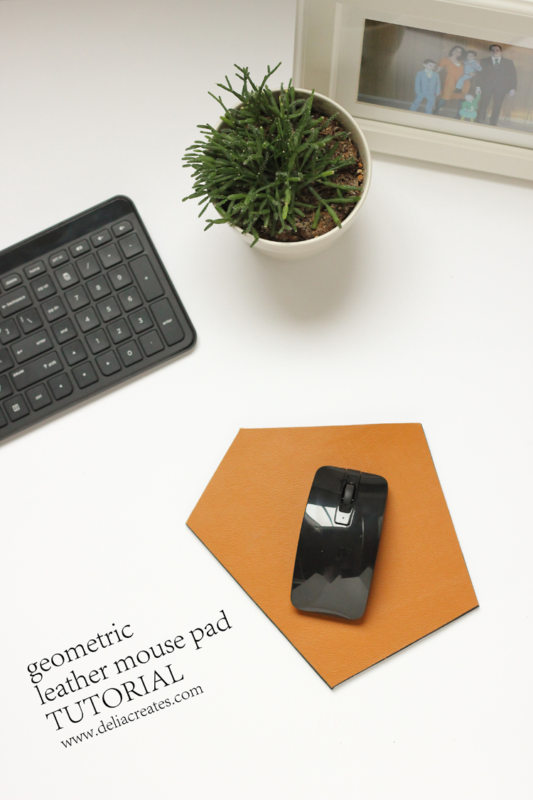 Super easy DIY Geometric Mouse Pad Tutorial // Delia Creates