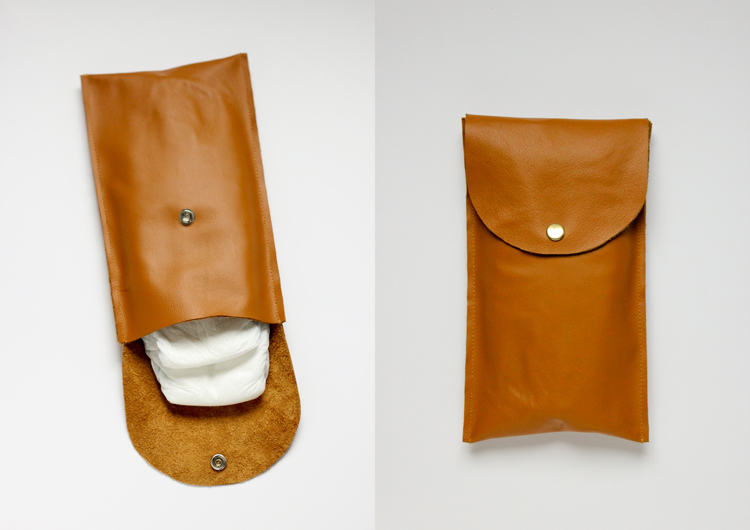 Make this simple leather diaper clutch using this really easy tutorial.