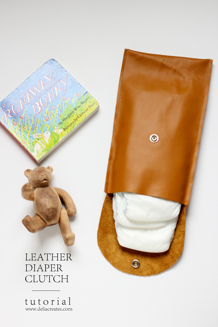 Make this simple leather diaper clutch using this really easy tutorial.